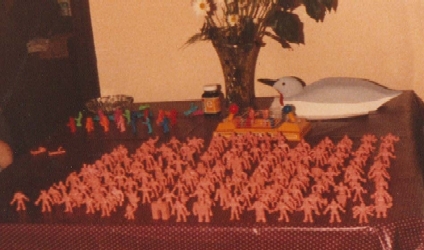 Ben's Childhood Flesh Figure Collection - with Color Figures in the Background